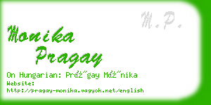 monika pragay business card